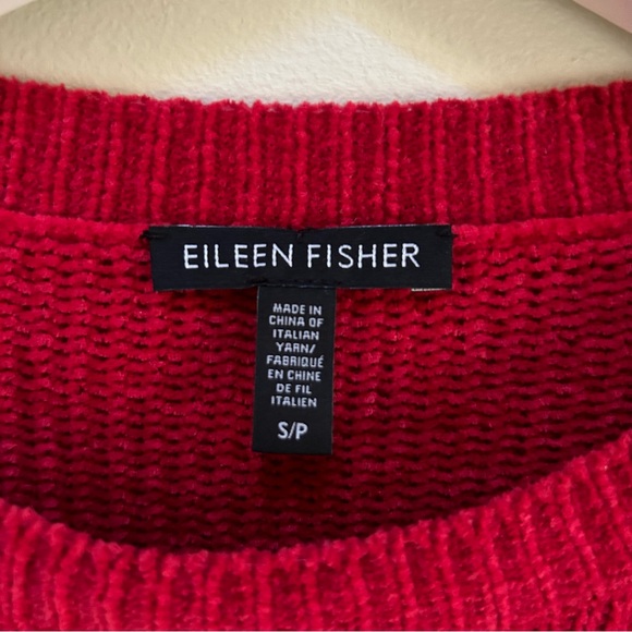 Eileen Fisher ~Organic Cotton Chenille Bell Sleeve Pullover Sweater size Small - Picture 3 of 14